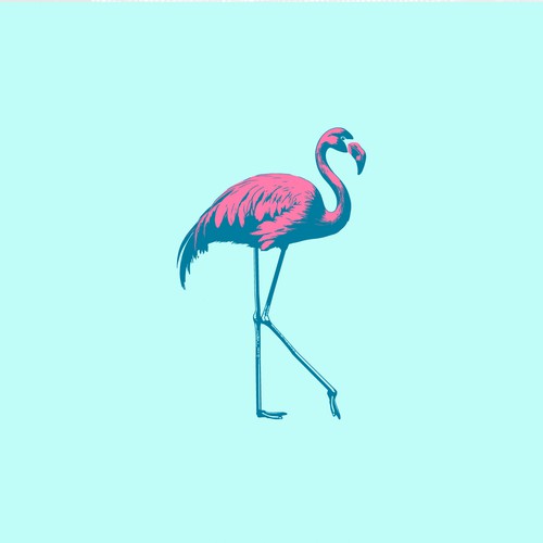 Flamingo design with the title 'Pool Service Logo for the Country Club Crowd '