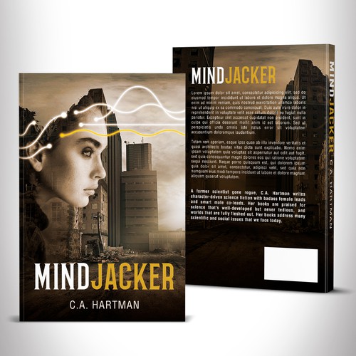 Dystopian book cover with the title 'Book cover contest entry'
