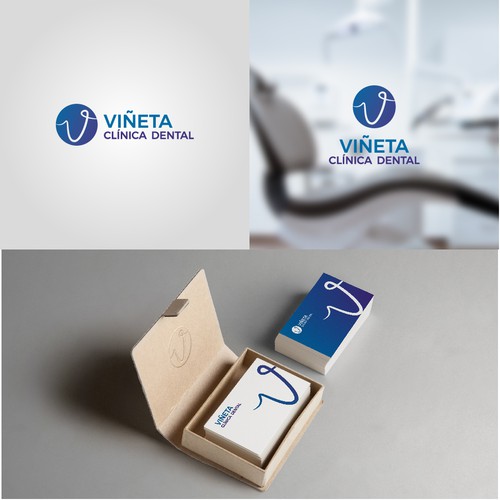 Clinic brand with the title 'Viñeta Clinica Dental Logo'