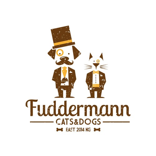 Pet sitting logo with the title 'Fuddermann Cats & Dogs'