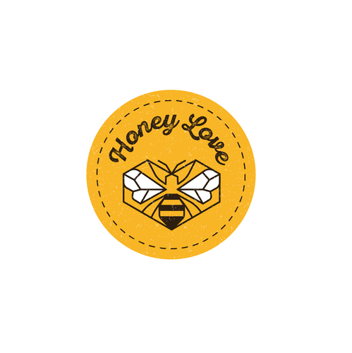 Honey logo with the title 'Emblem logo for sale'