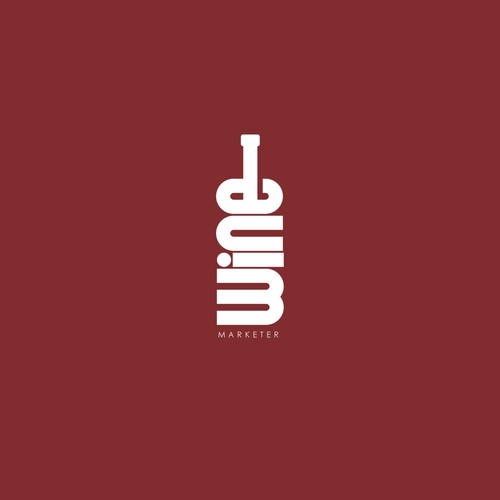 Text logo with the title 'Wine logo concept'