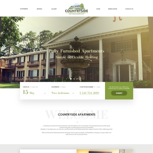 Classic website with the title 'Mainpage for Hotel Design Contest'