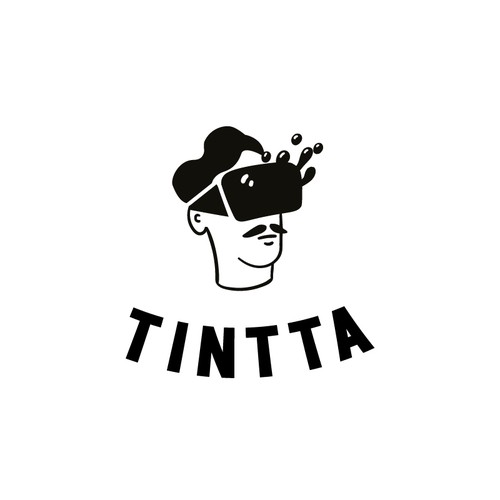 Ink logo with the title 'Logo for virtual reality studio'