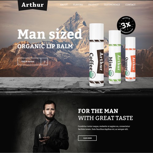 Beauty design with the title 'Landing page design'