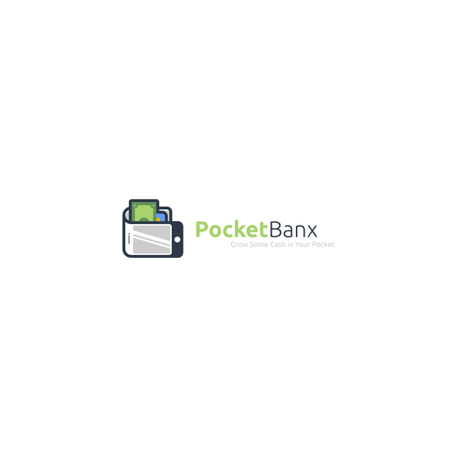 Wallet design with the title 'Logo for PocketBanx'