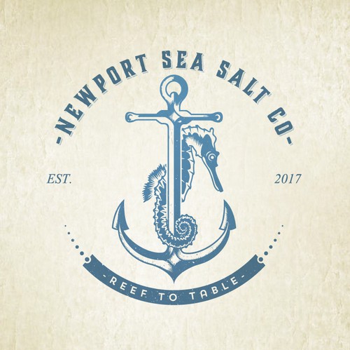 Salt logo with the title 'sea salt logo design'