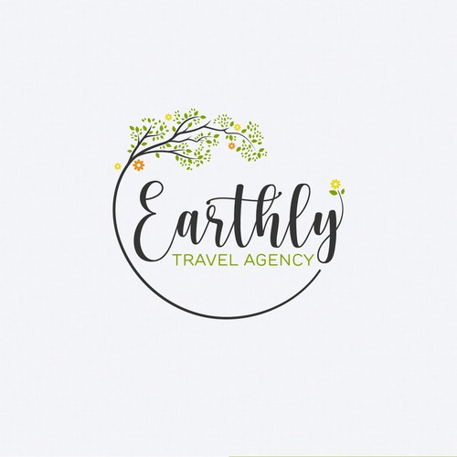 Earthy design with the title 'Logo for a Travel Agency'
