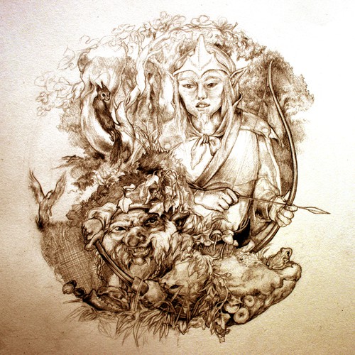 Forest artwork with the title 'Forest '