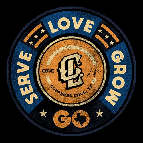 Badge t-shirt with the title 'Vintage Badge Design'