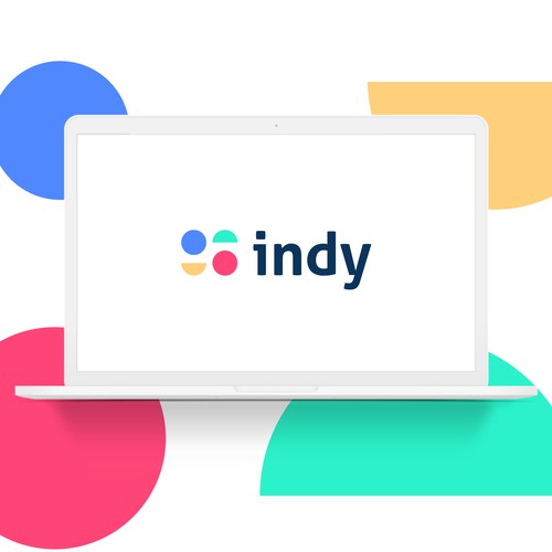 Environmental design with the title 'Indy logo design'