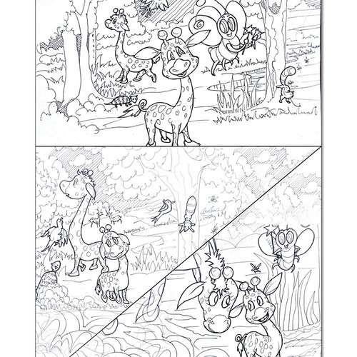 Comic book character artwork with the title 'Comic Book Illustration'