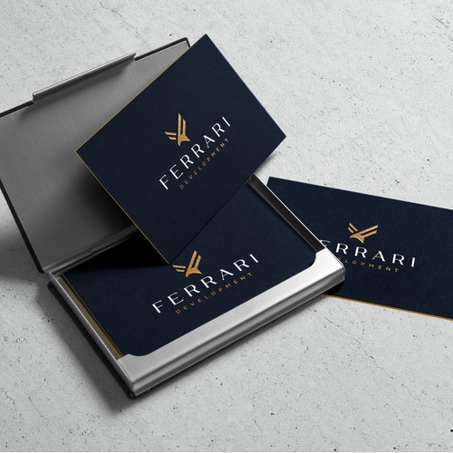 Gold foil design with the title 'Ferrari Development'