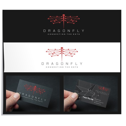 Dragonfly design with the title 'Geometric Dragonfly'