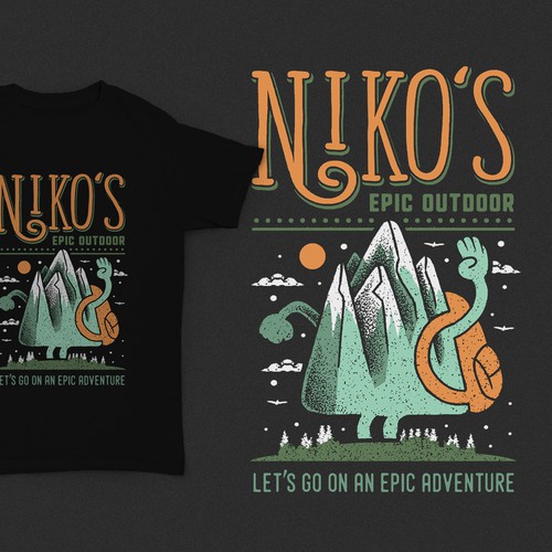 Hipster design with the title 'Niko's Epic Outdoor'