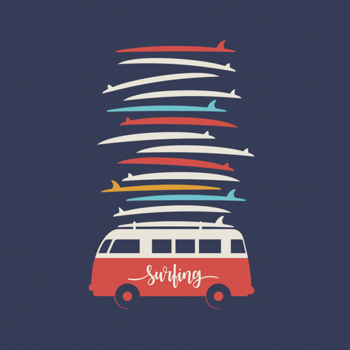 Fun t-shirt with the title 'To The Beach'