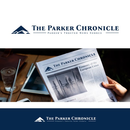Newspaper design with the title 'The Parker Chronicle Newspapers'