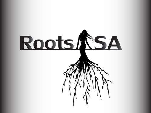 Lady design with the title 'Roots SA'