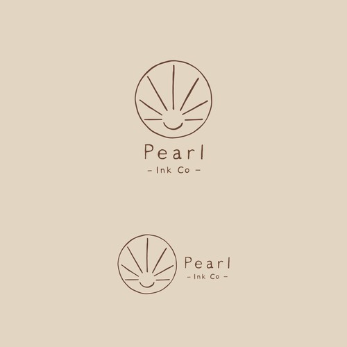 Rough logo with the title 'Vintage logo design for PEARL INK CO'