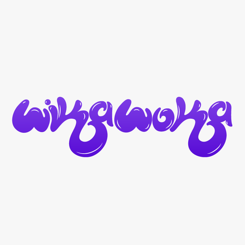 Bubble design with the title 'Graffiti Logo for Wika Woka'