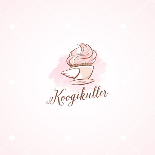 Cupcake logo with the title 'Logo for cupcake delivery company'