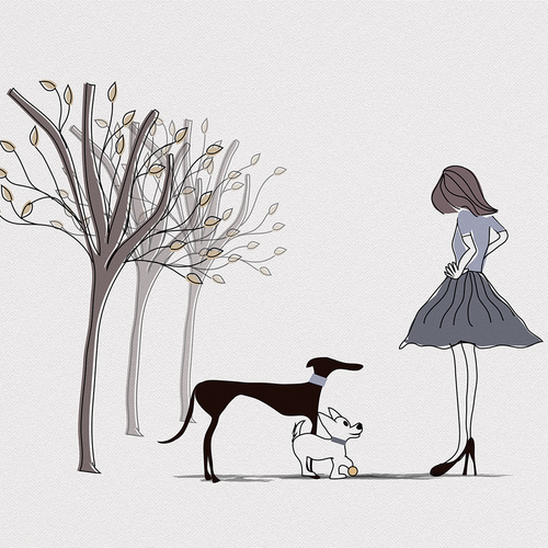 Girl artwork with the title 'feminine character/illustration for t-shirt brand'