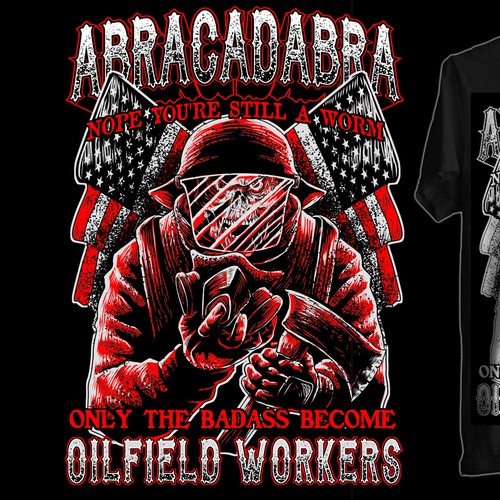 Axe design with the title 'Create An Awesome Tshirt Designs And Get Recurring 1-on-1 Job - Guaranteed'