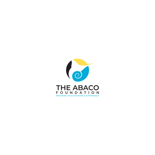 Shell design with the title 'Bold logo concept for The Abaco Foundation'