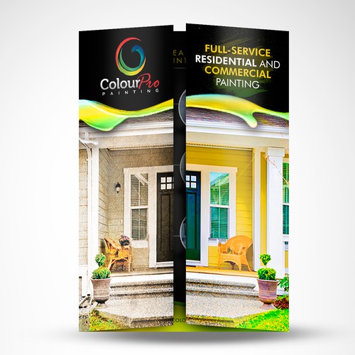 Painting design with the title 'Brochure for ColourPro Painting'