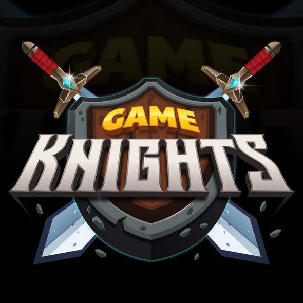 Board game logo with the title 'Game Knights'