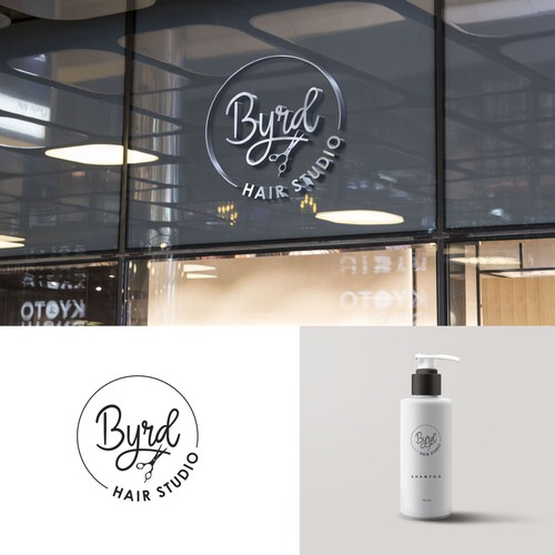 Hair logo with the title 'Logo for Hair Design Studio'