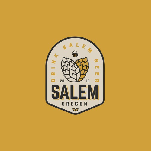 Hop design with the title 'Beer Badge Logo'