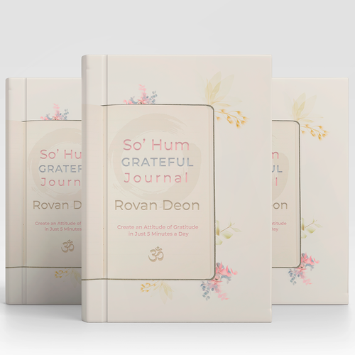 Yoga book cover with the title 'So' Hum Grateful Journal Cover'