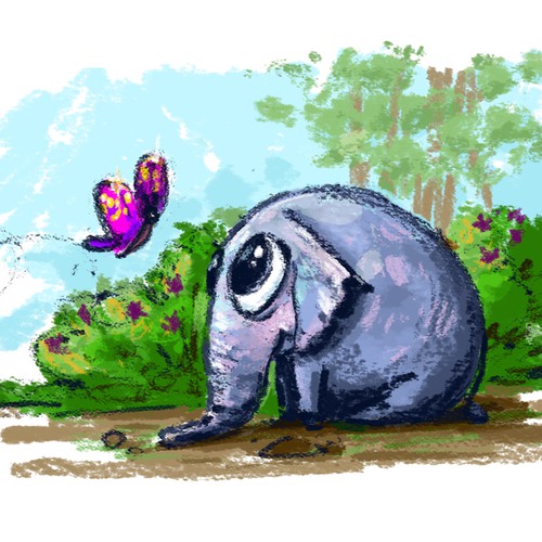 Baby elephant design with the title 'Baby Elephant'