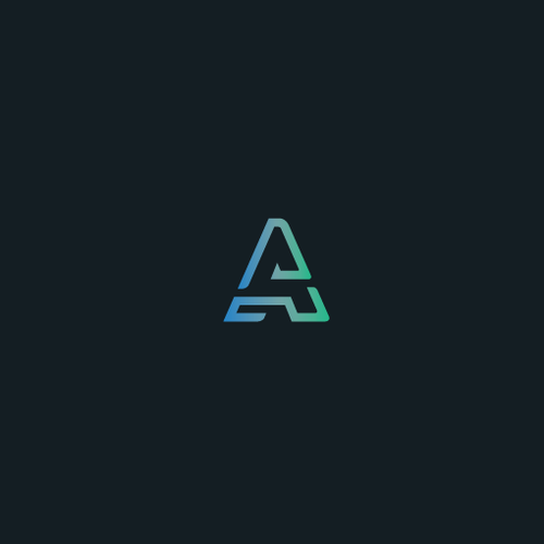 3D letter logo with the title 'A letter logo'