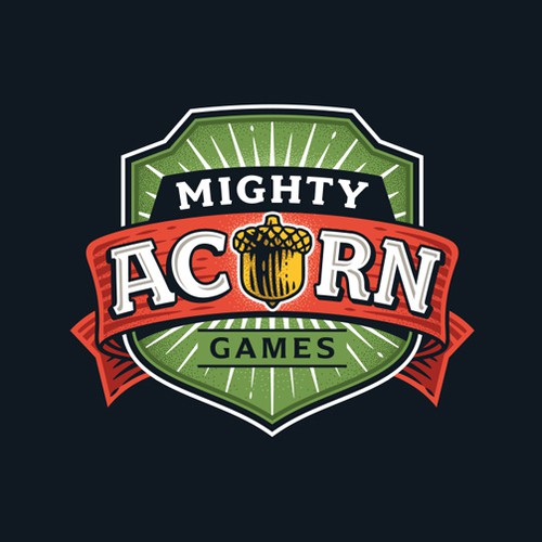 Acorn design with the title 'Classic Board Game Logo Design'