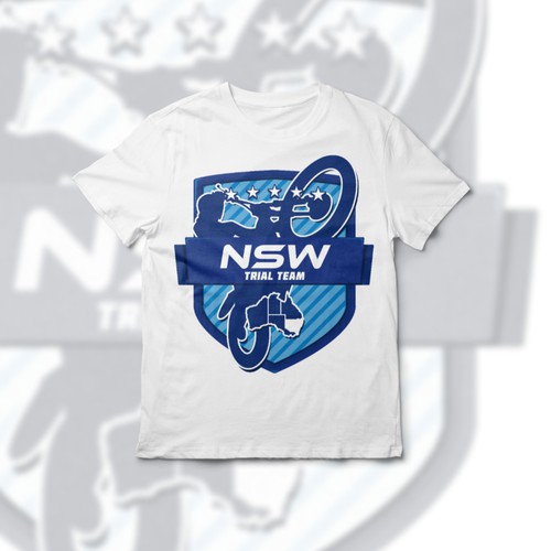 Badge t-shirt with the title 'Trail Club Tshirt for NSW'