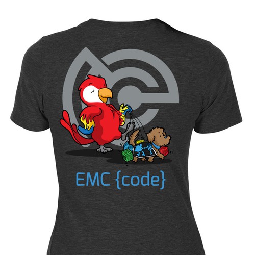 Technology t-shirt with the title 'Shirt Design for EMC code'