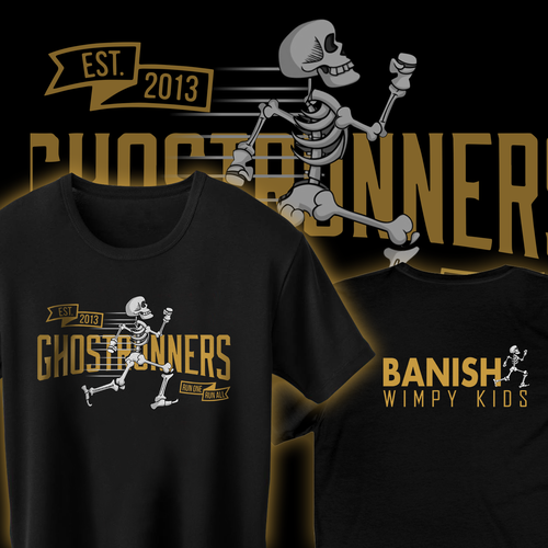 Running t-shirt with the title 'Ghost Runners T shirt'