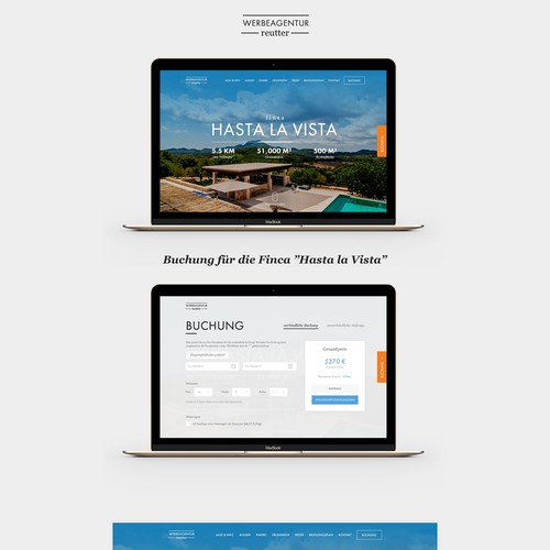 Real estate website with the title 'Real estate one page website'
