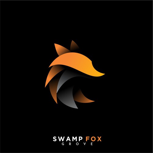 Modern design logo with the title 'swamp fox'