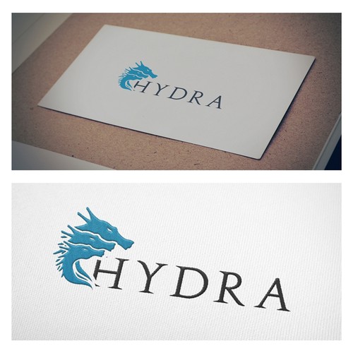 Hydra logo with the title 'Create an aggressive, high tech logo for Wolverine Airsoft's new Product Line: HYDRA'