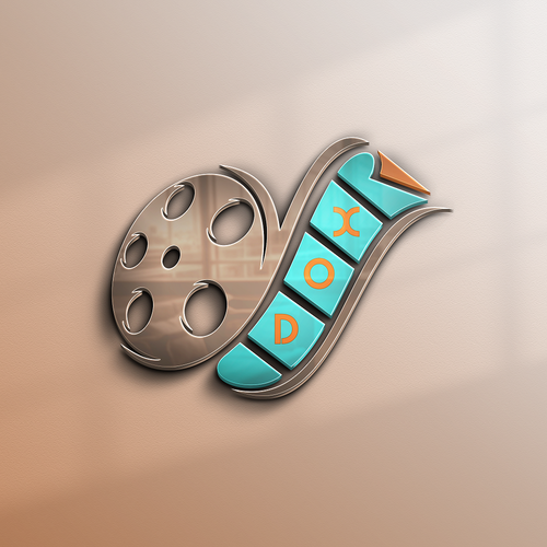 Attractive logo with the title 'Cinema logo concept'