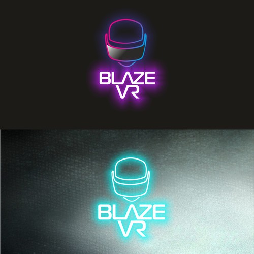 VR logo with the title 'blaze vr logo'