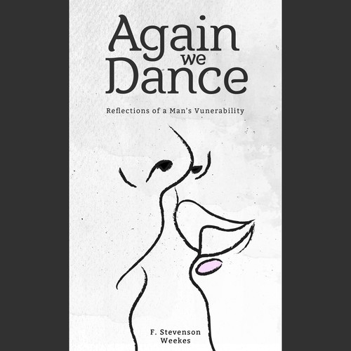 Pink book cover with the title 'Book cover for a romantic book of reflections'