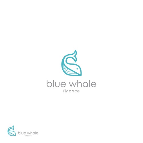 Whale logo with the title 'Blue whale - finance'