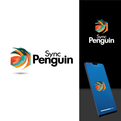 Penguin logo with the title 'Sync penguin'