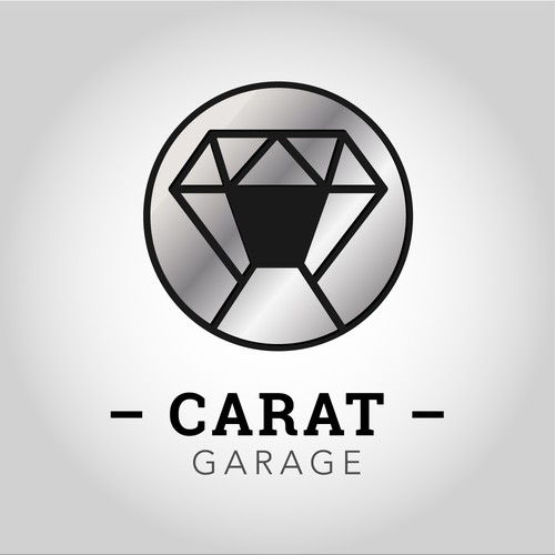 Corporate design logo with the title 'Layout für Firmenlogo "Carat Garage"'