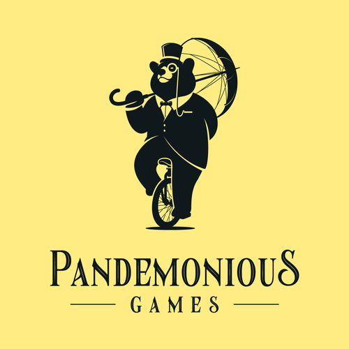 Recreation logo with the title 'Sophisticated Gentleman Bear for Pandemonious Games Logo'
