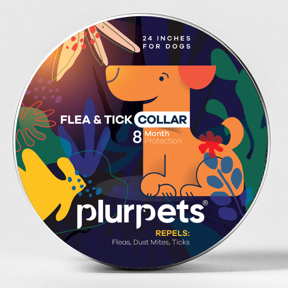 Flower label with the title 'Flea Collar package'